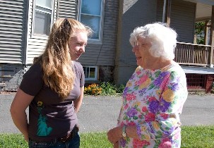 youth and elder at Ingathering